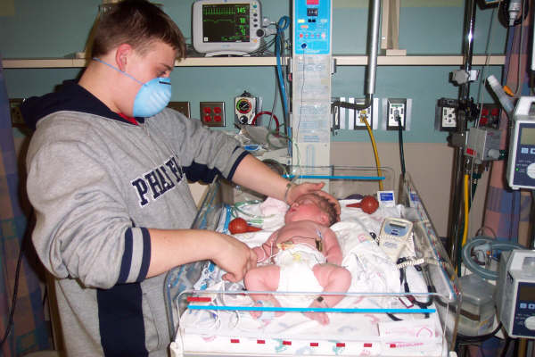 Hailey and her daddy (he had pnemonia)